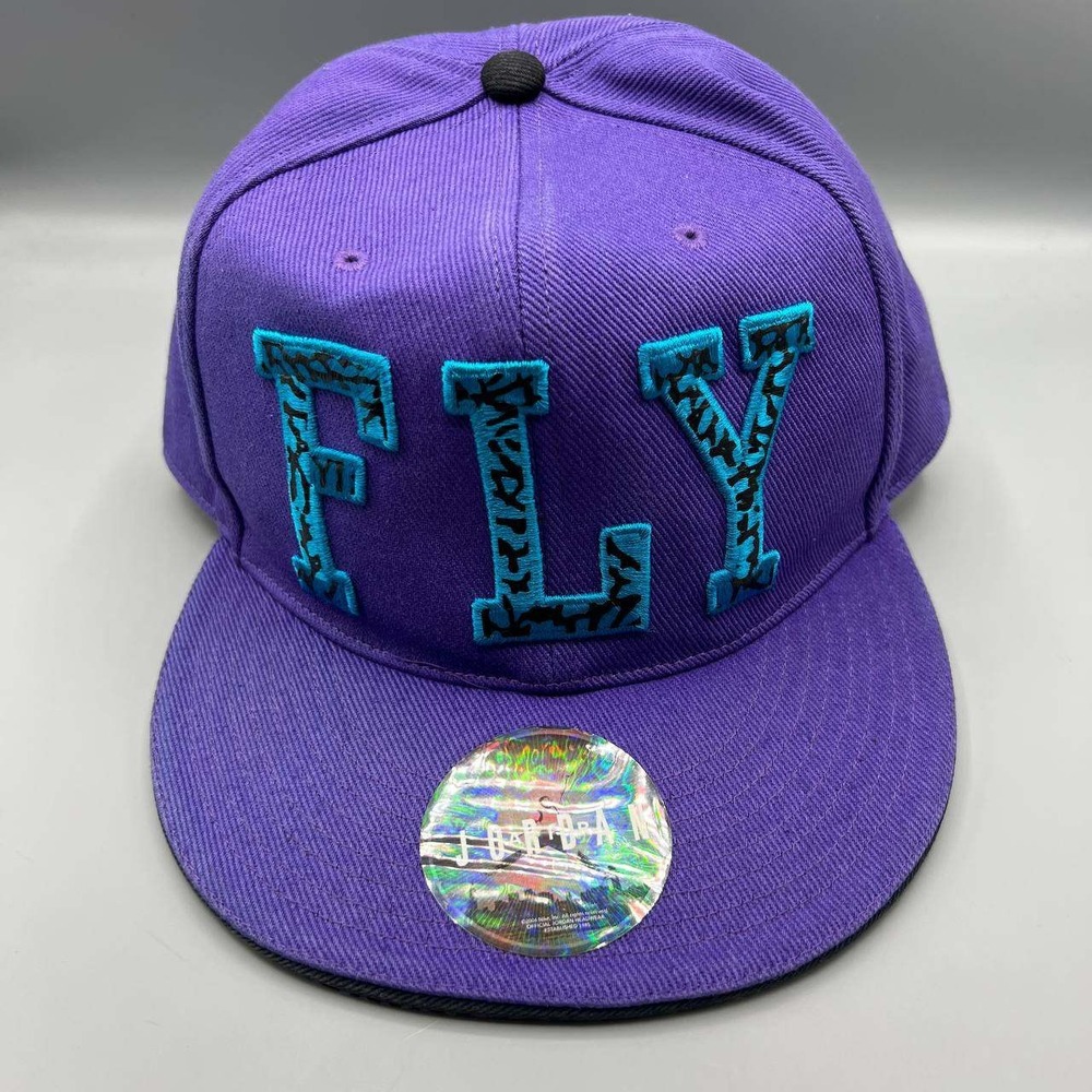 Air Jordan Hat Men 7 1/2 Purple Cement Elephant Embroidered Jumpman Fitted Cap
